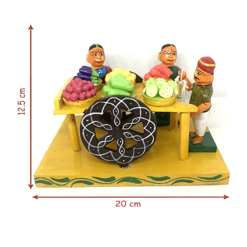 Vegetable Cart on Wheels Kondapalli Toys