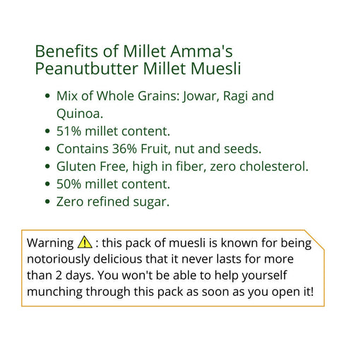 Millet Amma Peanut Butter Millet Muesli