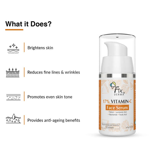 Fixderma Skincare Vitamin C Face Serum For Bright Skin