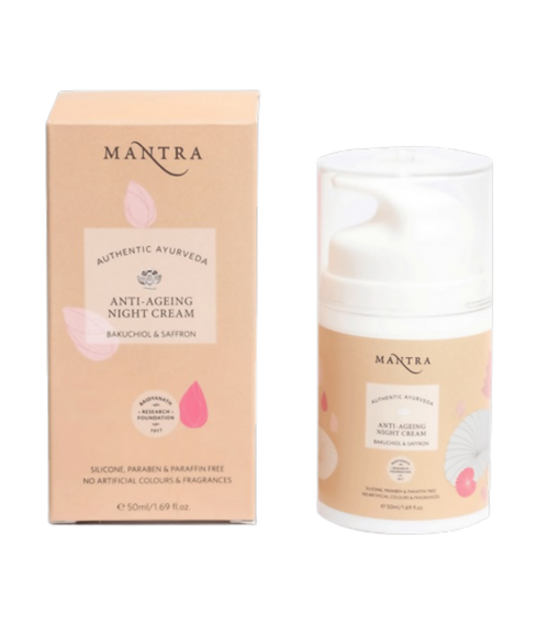 Mantra Herbal Anti-Ageing Night Cream Bakuchiol And Saffron