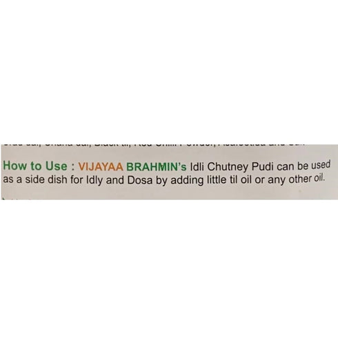 Vijayaa Brahmin's Idly Pudi |Dosa Mozhagai Pudi