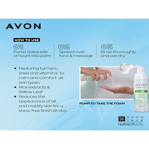 Avon Nutraeffects Matte Fluffy Foam Face Cleanser