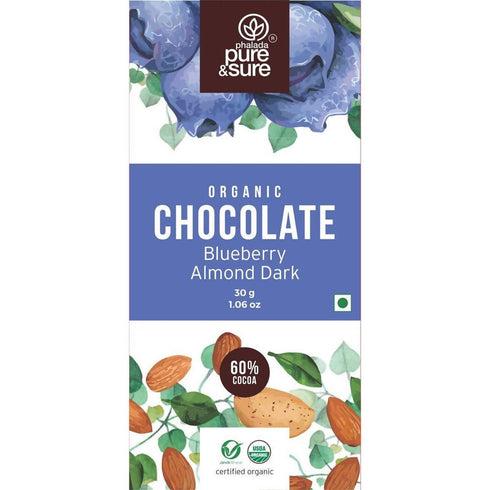 Pure & Sure Organic Chocolate Blueberry Almond Dark