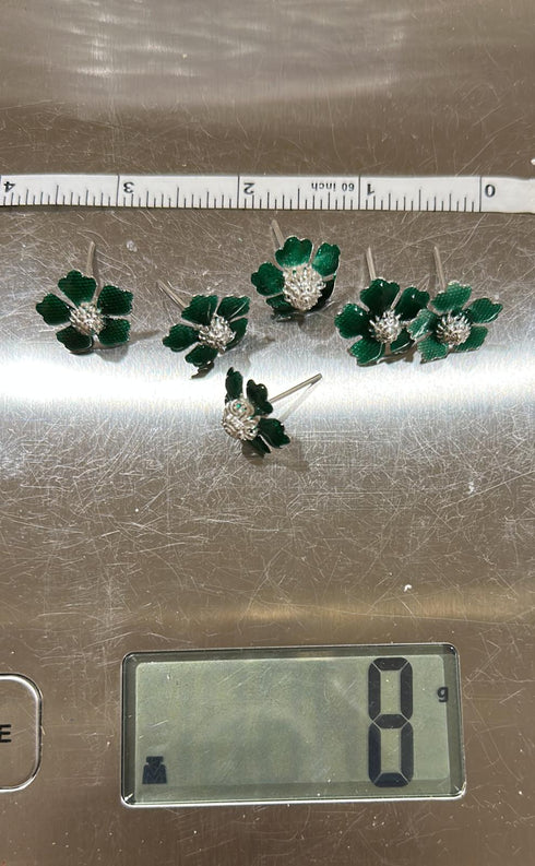 Pure Silver Assorted Flowers 8g (Pack of 6)