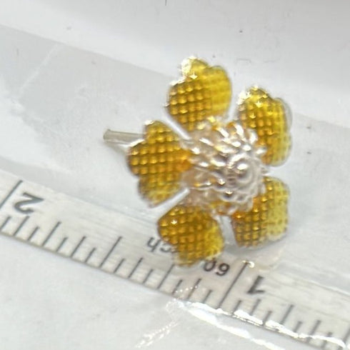 Pure Silver Yellow Colour Flowers 8g (Pack of 5)