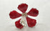 Pure Silver Red Hibiscus Flowers 7g