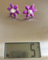 Pure Silver Enamel Purple Flowers 5g (Pack of 2)