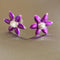 Pure Silver Enamel Purple Flowers 5g (Pack of 2)
