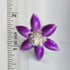 Pure Silver Enamel Purple Flowers 5g (Pack of 2)
