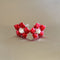 Pure Silver Enamel Red Flowers 6g (Pack of 2)