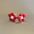 Pure Silver Enamel Red Flowers 6g (Pack of 2)