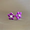 Pure Silver Enamel Purple Flowers 6g (Pack of 2)
