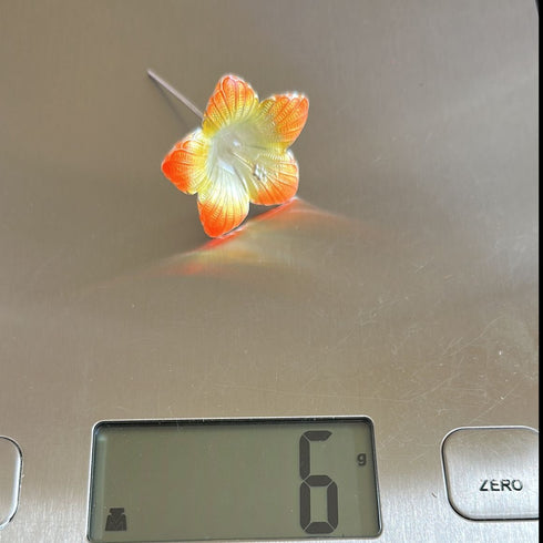 Pure Silver Enamel Flowers 6g