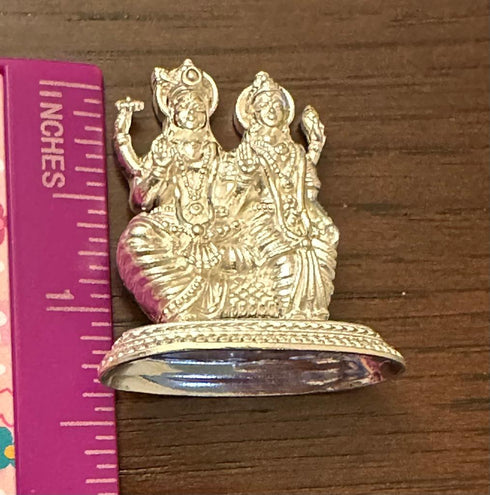 Pure Silver Lakshmi Narayana Antique Idol 17g