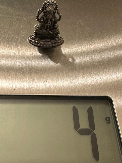 Pure Silver Ganesh Antique Idol 4 grams 1 Pcs