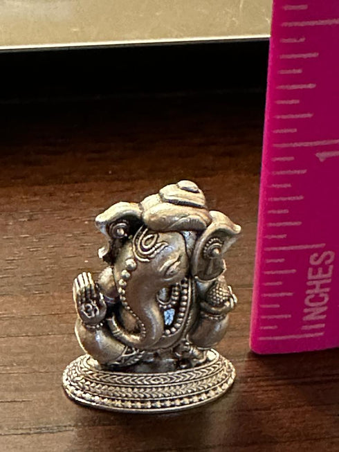 Pure Silver Ganesh Antique Idol 5g 1 Pcs