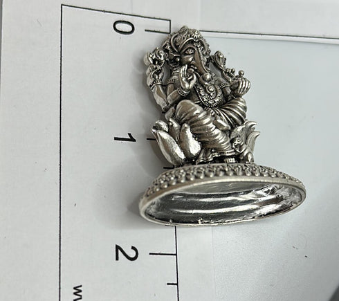 Pure Silver Oxidized Ganesh Antique Idol 23g