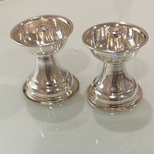 Pure Silver Pair of Diyas 24g