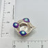 Pure Silver Diya With Blue Flowers 10g