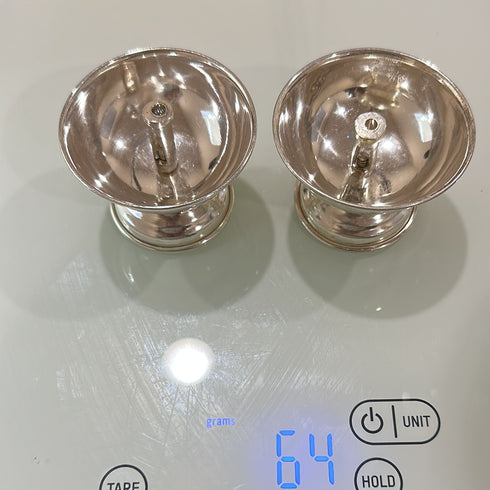 Pure Silver Big Size Deepam Pair 64g