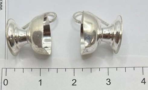 Pure Silver Pair Diyas With Handle 21g