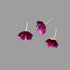 Pure Silver Enamel Pink Flowers 4g (Pack of 3)