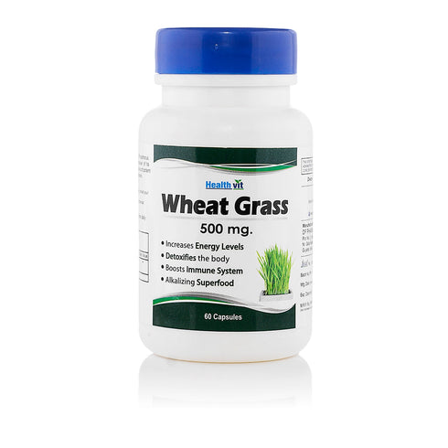 HealthVit Wheat Grass Extract 500mg 60 capsules
