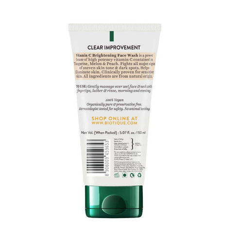 Biotique Advanced Organics Clear Improvement Vitamin C Brightening Face Wash 150g