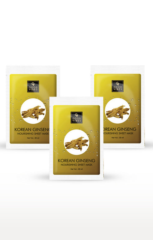 Good Vibes Korean Ginseng Nourishing Sheet Mask 20ml