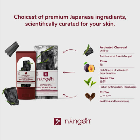 Ningen Charcoal PeelOff Face Mask
