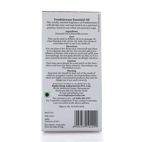 Bipha Ayurveda Frankinscence Essential Oil