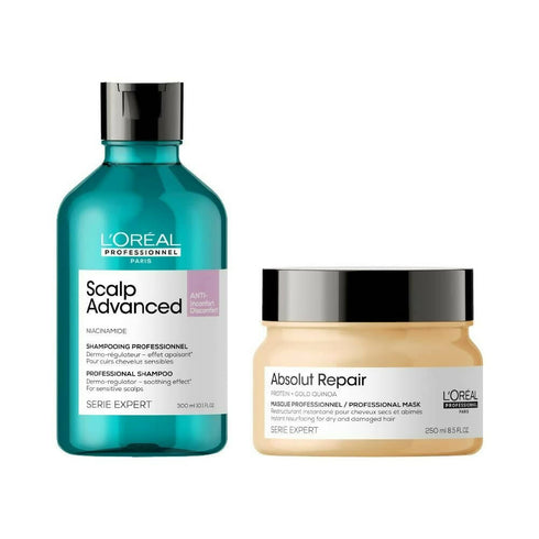 L’Oréal Paris Scalp Advanced Anti Discomfort Shampoo And Absolute Repair Hair Mask