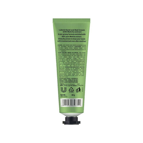 Lakme Hand and Nail Cream With Matcha| Pentavitin And Almond Oil