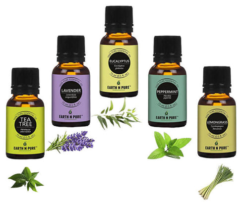 Earth N Pure Essential Oils Tea Tree, Lavender, Eucalyptus, Peppermint and Lemongrass