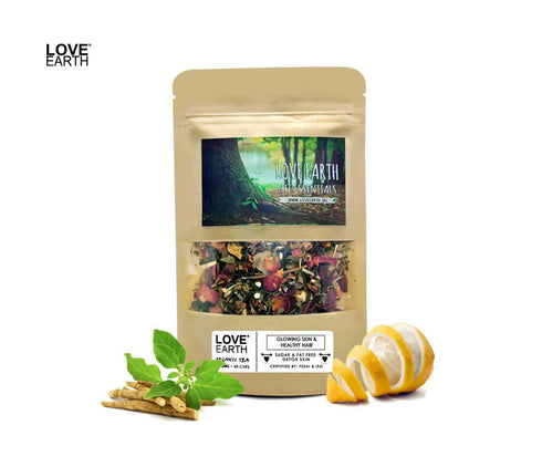Love Earth Life Essentials Organic tea |Glowing Skin and Healthy Hair