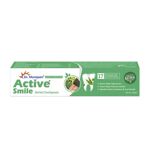 Dr. Morepen Active Smile Herbal Toothpaste with Neem | Clove And Menthol