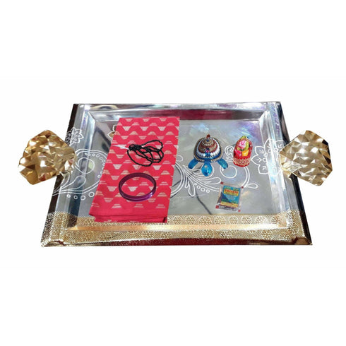 Diamond Shape Handle Tray Combo Set
