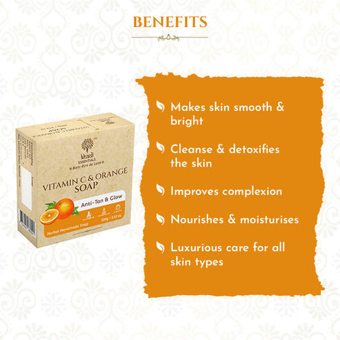 Khadi Essentials Vitamin C And Orange Handmade Herbal Soap