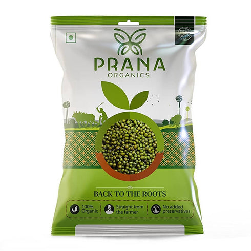 Prana Organics Green Gram Whole (Pesarlu)
