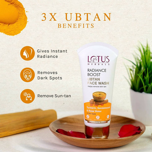 Lotus Herbals Radiance Boost Ubtan Facewash