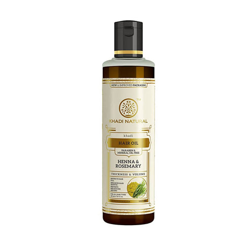 Khadi Natural Henna & Rosemary Herbal Hair Oil 210ml