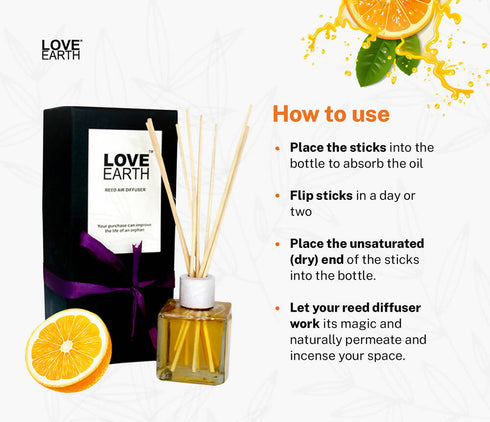 Love Earth Reed Diffuser Orange