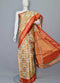Ikkat Full Tissue Cream Color Saree