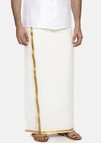 Ramraj Cotton Genxt C198 3|4" Cream Dhoti