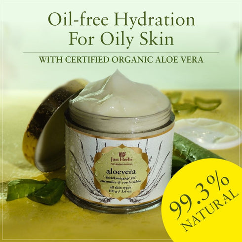 Just Herbs Aloe Vera Facial Massage Gel - Ultra Moisturising 100g