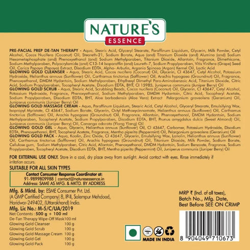 Nature's Essence Glowing Gold Facial Kit