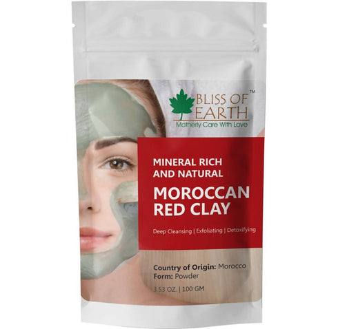 Bliss of Earth Mineral Rich And Natural Moroccan Red Clay
