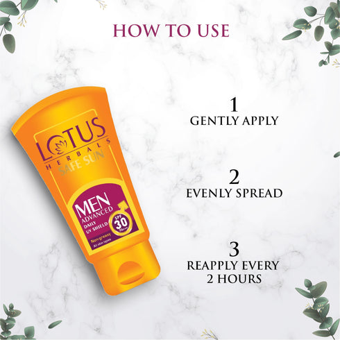 Lotus Safesun Advanced Men Daily Uv Shield Spf 30