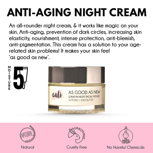 Auli Asgood As New AntiAgeing Night Face Cream 60g