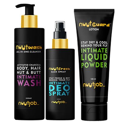 Nuutjob All in one Combo Intimate Wash + Liquid Powder + Intimate Deo Spray 400ml Combo Pack